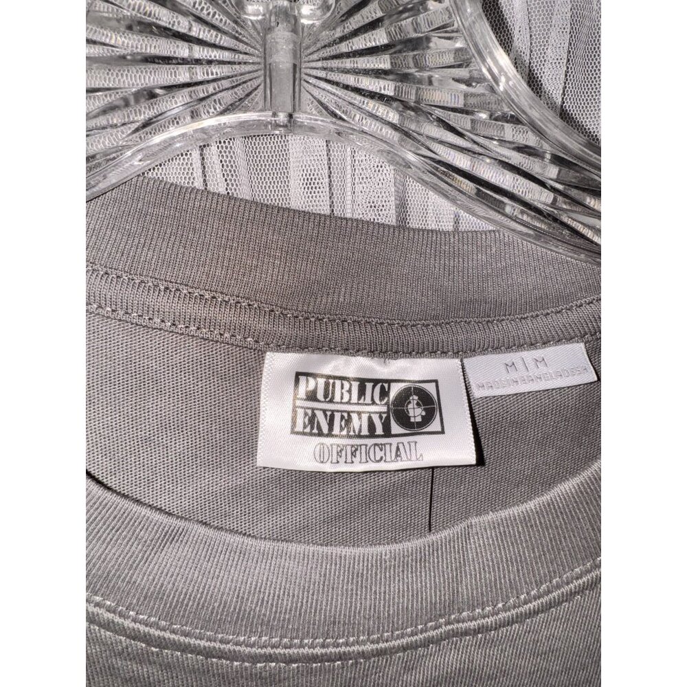 Public Enemy "Fight The Power" Graphic Tee Gray Size M 100% Cotton Official - Picture 3 of 4
